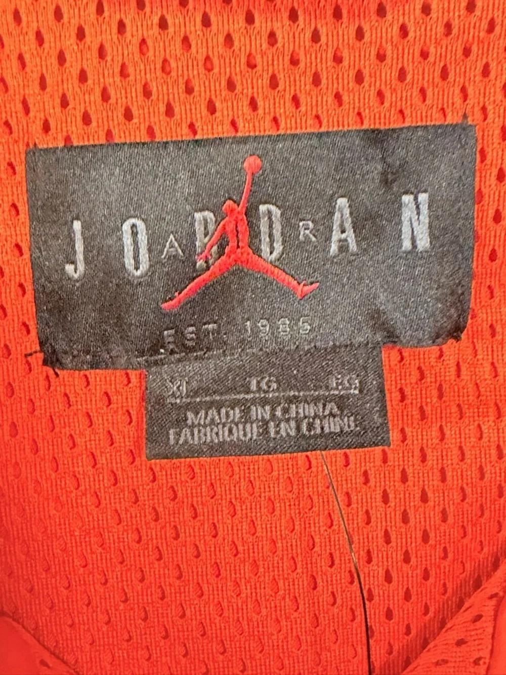 Nike Jordan Orange Pullover with Wing Sleeves